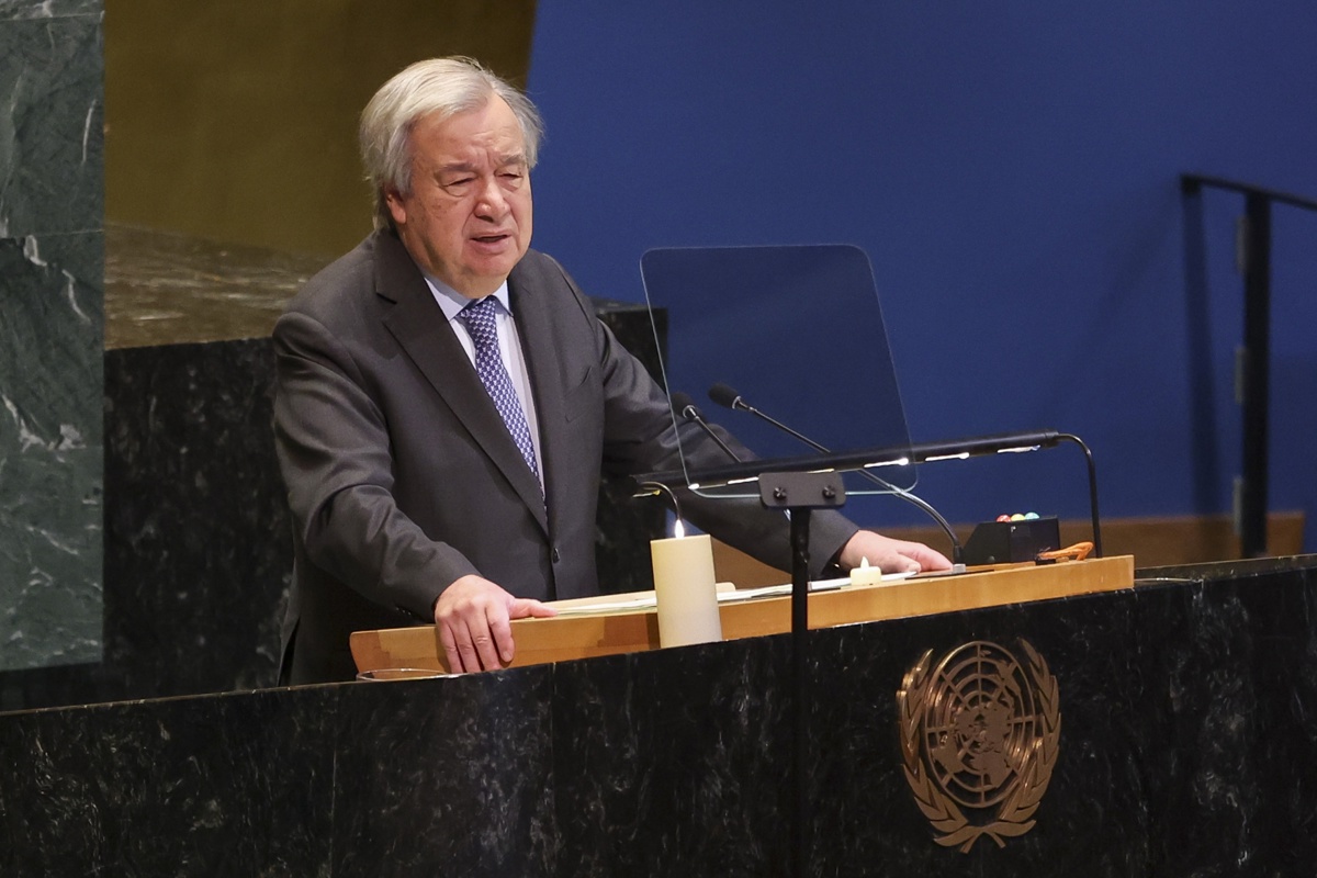 El secretario general de las Naciones Unidas, António Guterres, hablando en la sede de Naciones Unidas, en Nueva York (EUA). (Foto de archivo del 27 de enero de 2026 de Sarah Yenesel de la agencia EFE)