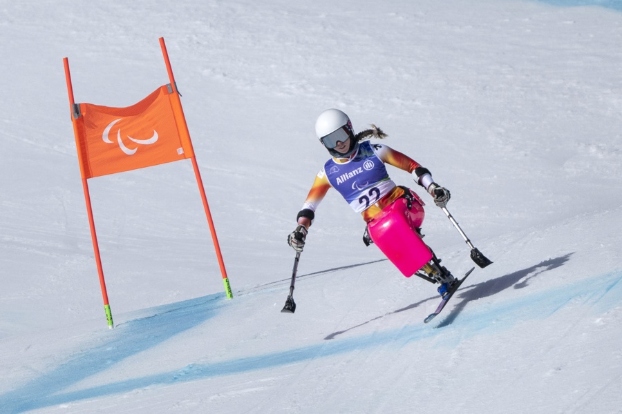 Fotografía de archivo de EFE de la española Audrey Pascual Seco durante los Juegos Paralímpicos de Invierno Milano Cortina 2026.