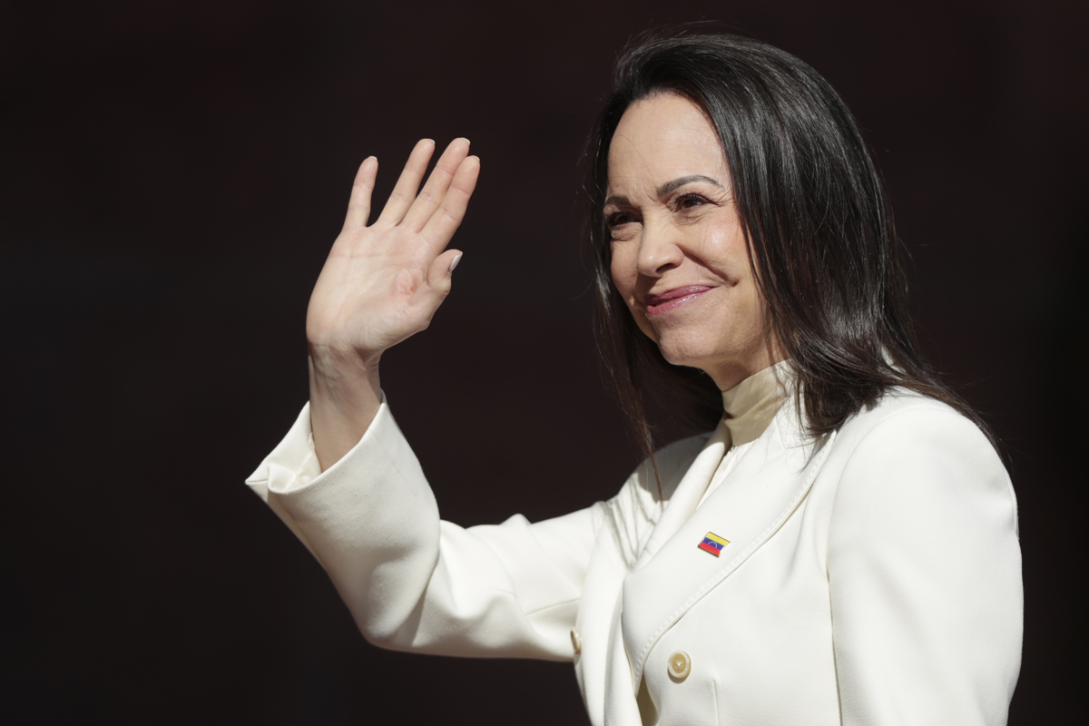 La líder de la oposición venezolana y Premio Nobel de la Paz, María Corina Machado, en la toma de posesión del nuevo mandatario chileno, el ultraderechista José Antonio Kast, este miércoles, en Valparaíso (Chile). (Foto de Ailen Diaz de la agencia EFE)