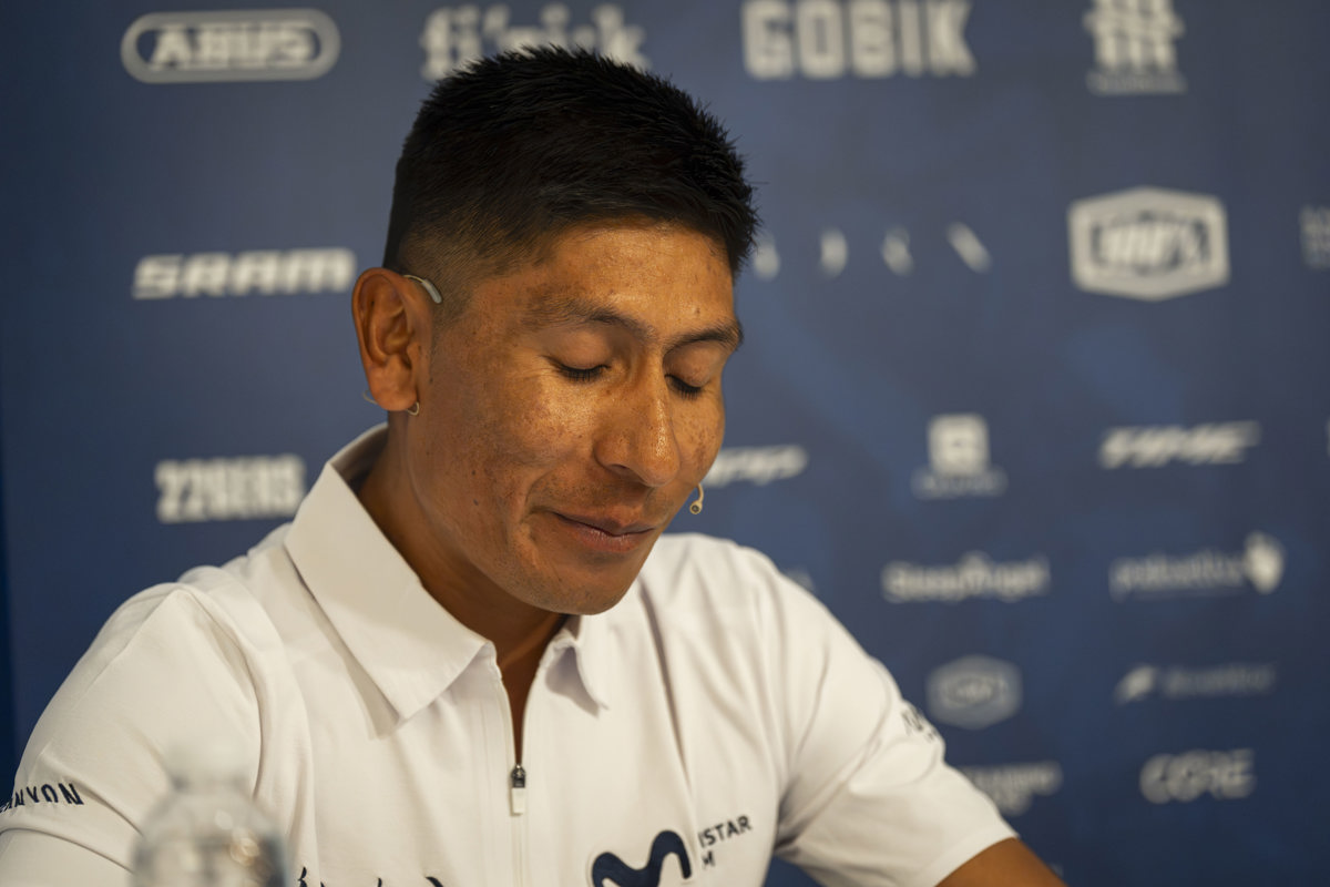 El ciclista colombiano Nairo Quintana, del equipo Movistar, de 36 años, ha anunciado este domingo que se retirará al final de la presente temporada y que “ha sido un viaje hermoso, con subidas y con bajadas como en el ciclismo”. (Foto de Siu Wu de la agencia EFE)